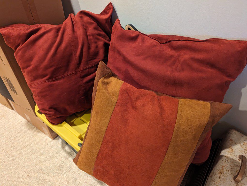 Velvet Sofa Pillows (3)