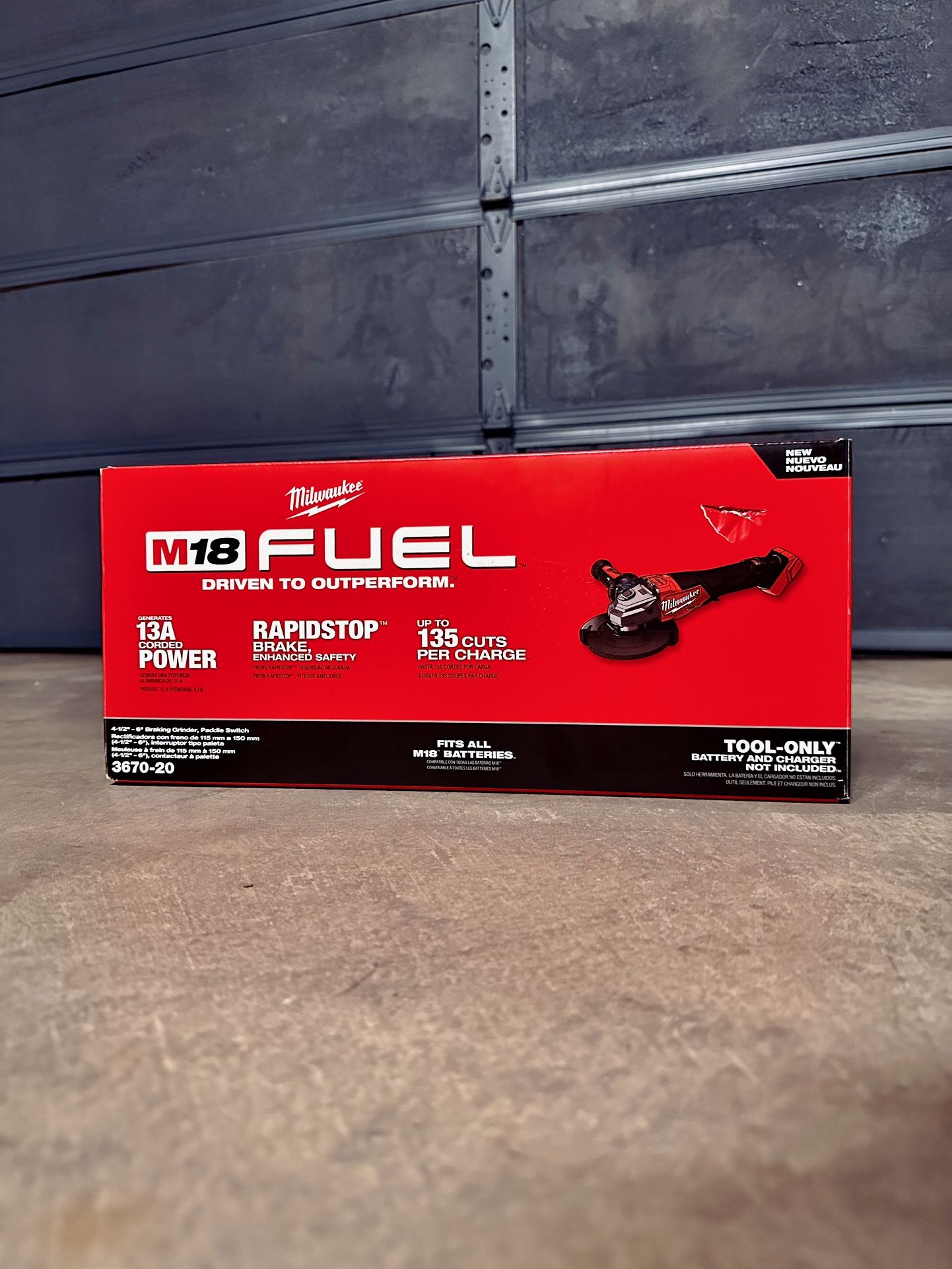 Milwaukee M18 FUEL Cordless 4-1/2 in./6 in. Braking Grinder Paddle Switch (Tool Only)