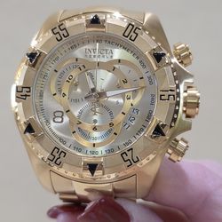 Invicta Reserve Excursion Chronograph Gold Men's Watch #6471 Large MSRP $1595 *Please Read Description*