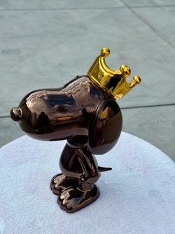 Snoopy chrome figure 12.6”  32cm green - golden