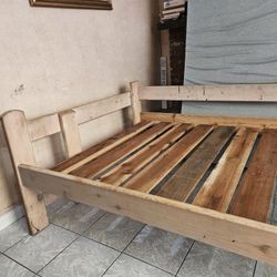 Full Bed Frame Solid Wood