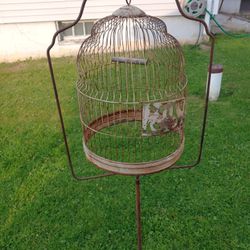 Pair Of Hendryx Vintage bird Cages With Stand