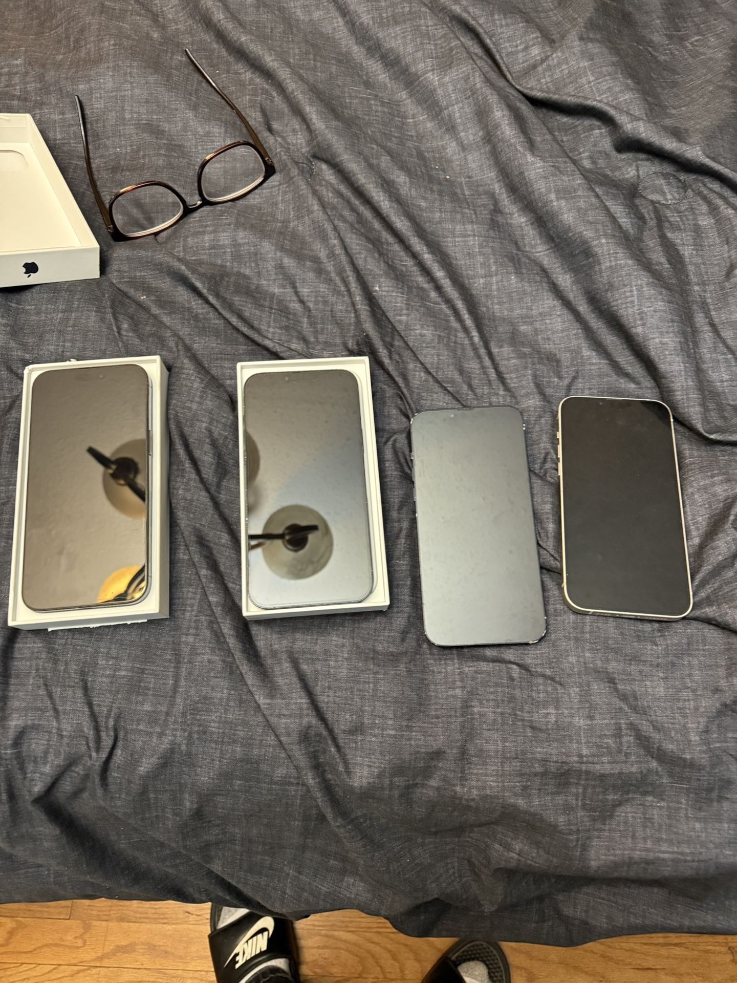 I Have Four iPhones For Sale. Three 14 Pluses; 2 Black And One White. I Will Take $400 Each For Them. And One 15 Pro Max That I Need $600 For It.