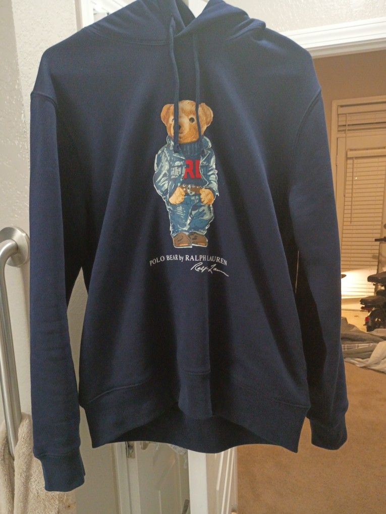 Polo Ralph Lauren Polo Bear Hoodie Denim Jacket Navy