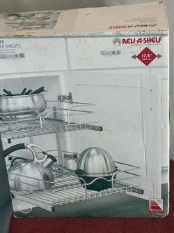 Rev-A-Shelf Two-Tier Pull-Out Cabinet Shelves – 17.5” – NEW