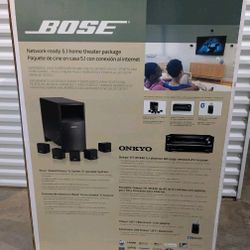 Bose 5.1 Home Theater System Acoustimass 6 Series III W/ Onkyo HT-RC440 Receiver