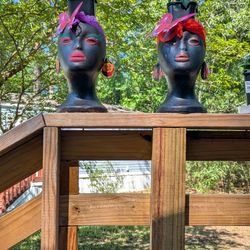 Styrofoam head planter