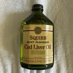 Squibb Cod Liver Oil Unopened Antique