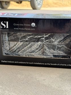 MSI Glacial Black Stacked Stone Ledger Panels