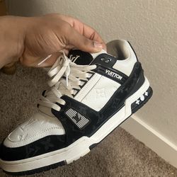 Louie Vuitton black and white trainers