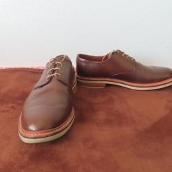 Allen Edmonds Nomad Plain Toe Men’s Dark Brown Leather Derby Shoes Size 11 D