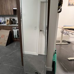 Full-Length LED Lighted Mirror – Modern Floor Mirror – Like New