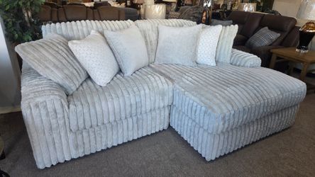 Light Grey Sectional Polyester Fabric New