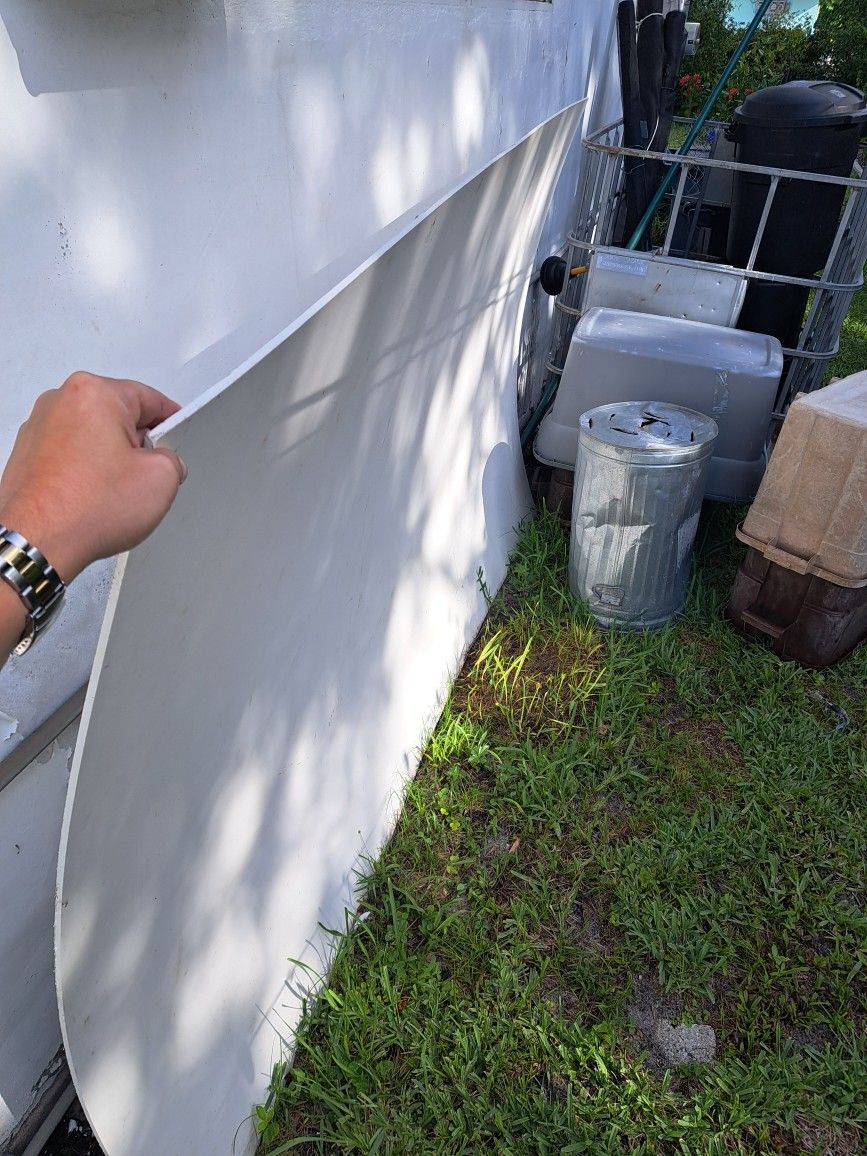 8ft × 4 1/2ft Star Board White Unused. 