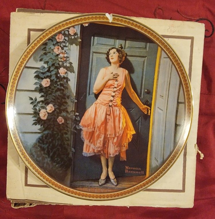 Standing In The Doorway" by Norman Rockwell Limited Edition Collector Plate