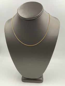 18KT YELLOW GOLD 17” THIN CUBAN LINK 1.6MM CHAIN 5.0GR