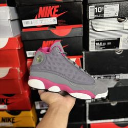 Jordan Cool Grey Fusion 13s size 7Y  USED But Clean