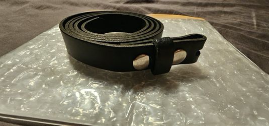 Black Real Leather Belt Made In ENGLAND 