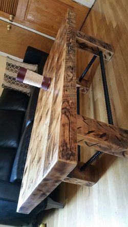 Reclaimed coffee table custom-made