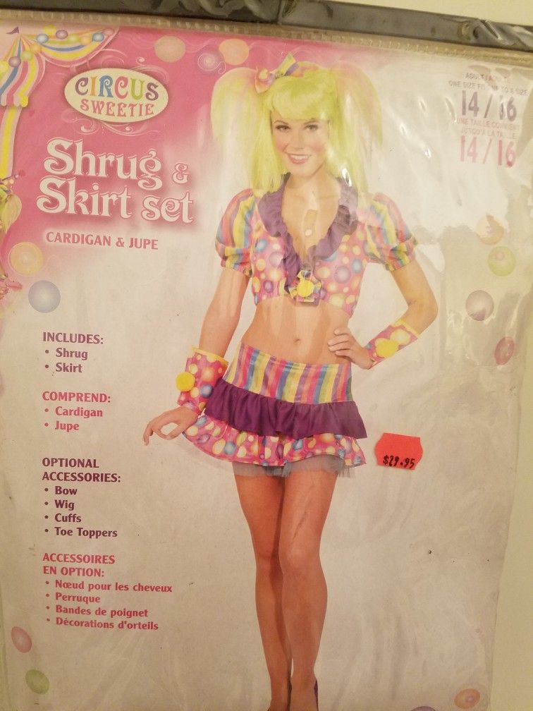 Shrug And Skirt Halloween Outfit Size 14/16