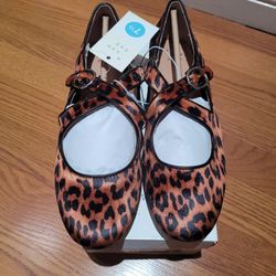 WOMENS TAMSIN LEOPARD FLATS! SIZE 7.5! BRAND NEW IN BOX!