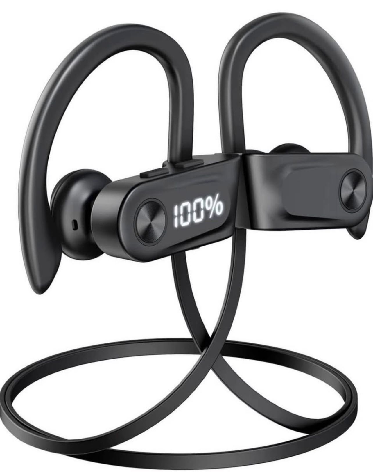 Brandnew Bluetooth Headphones Wireless Earbuds with Spatial Audio Bluetooth 5.4 IPX7 Waterproof Headphones with Digital Display Deep Bass Stereo Sound