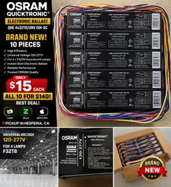 ⚡ NEW OSRAM QUICKTRONIC ELECTRONIC BALLASTS – BRAND NEW! ⚡  💥 10 Brand New OSRAM Quicktronic High-Efficiency Ballasts Available!  Upgrade or replace 