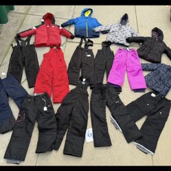 Boys & Girls Size 5-6 Ski/ Snow Clothes. Winter Jackets Pants And Bibs 