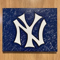 New York Yankees Hand Painted Canvas 8x10