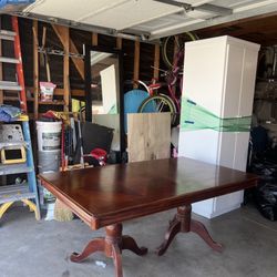 Hardwood Table With Extension 