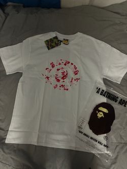 A Bathing Ape BAPE Camo Logo White T-Shirt