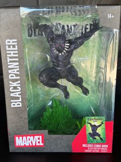 BLACK PANTHER 7” Figure Marvel includes comic book