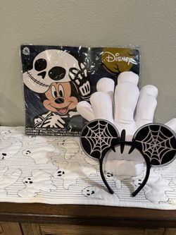 Disney Mickey Mouse Halloween ears and gloves