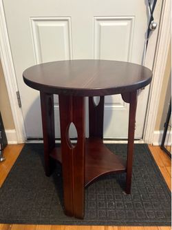 Wood side table