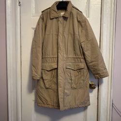 Clipper Mist Londontown Corp. Beige Coat - Size M