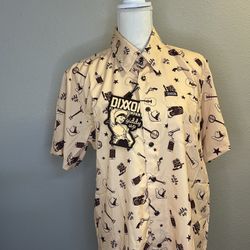 Dixxon Men’s “Giddy Up” Limited edition Short Sleeve With Pearl Snaps - Size small 