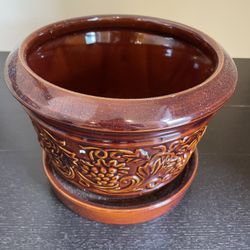 Flower Pot Brown Small