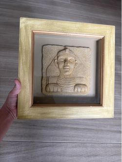 Gold Framed Sphinx Wall Art 12.5 x 12.5 inches