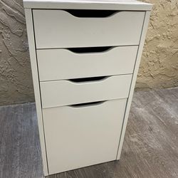 White Storage Unit with Four Drawers- Office Storage - Local Delivery for a Fee - See My Other Items 😀