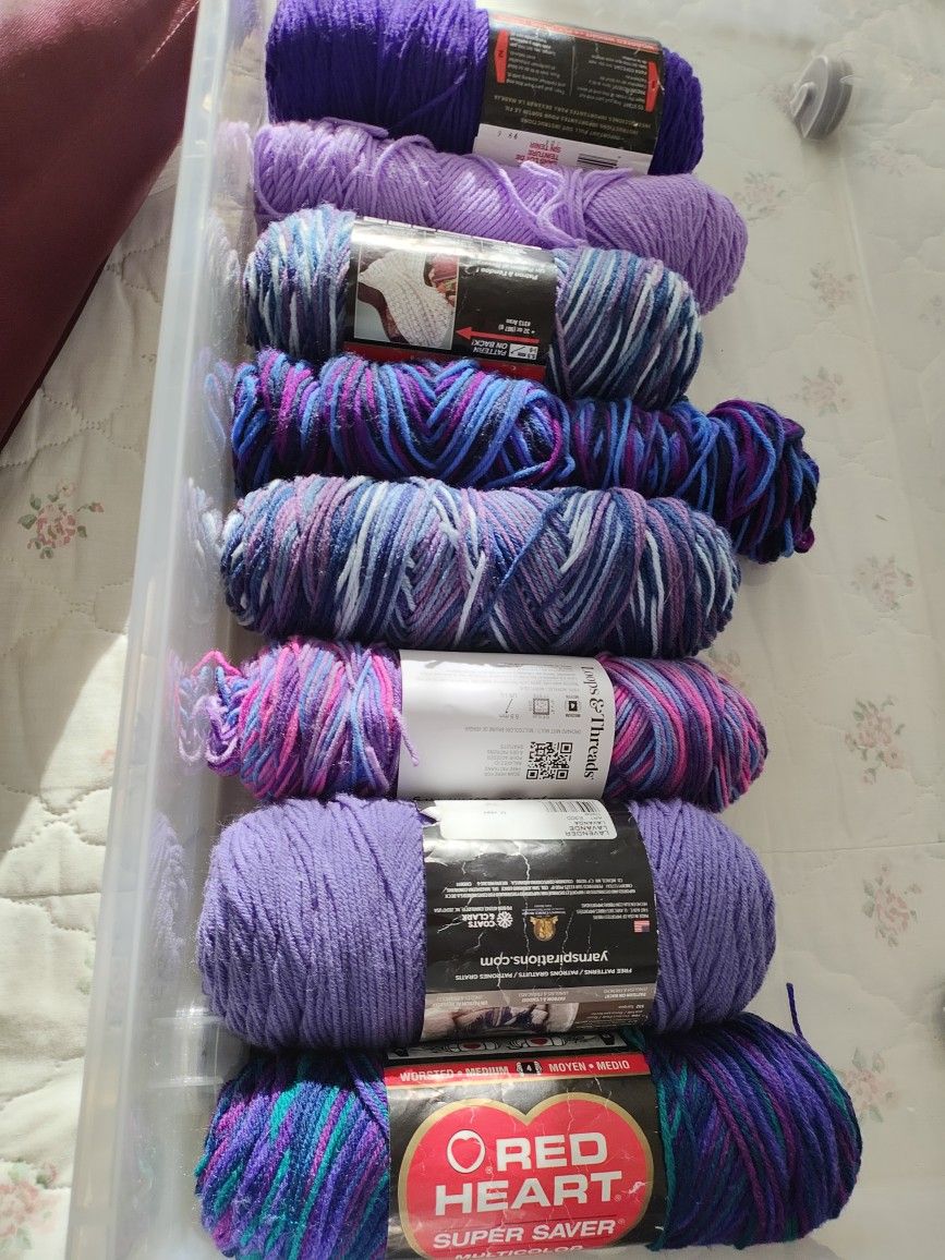 Yarn Destash. Only Using Cotton Now. Tote Not Included