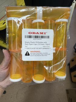 Brand new! Orange empty pill bottles organizer