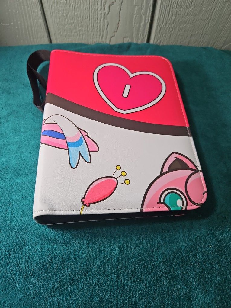 TCGAMES Pokemon Card Binder 4 Pocket 55 Page 440 Card Capacity Pink