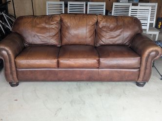 Leather couch and chair