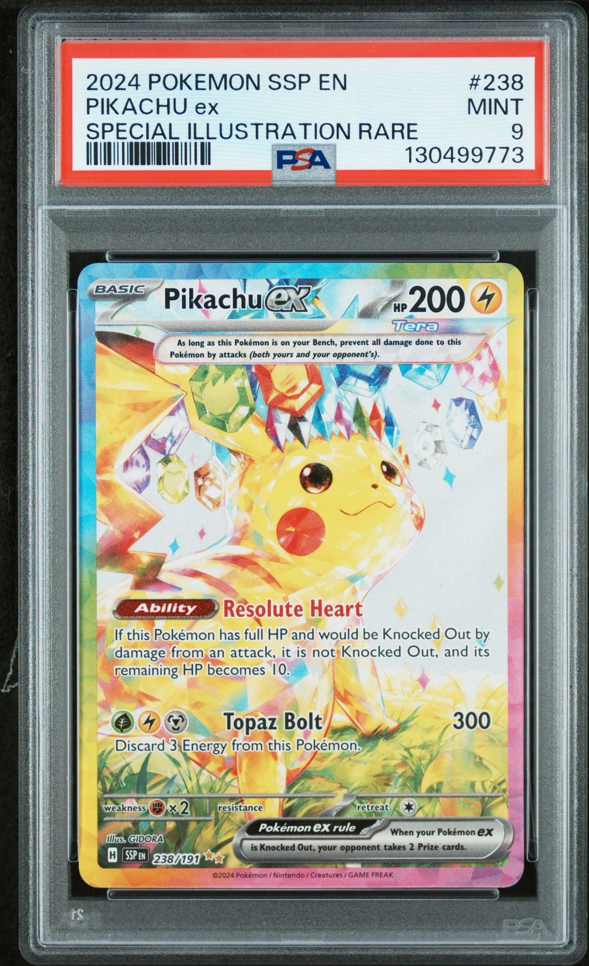 Surging Sparks Pikachu Ex Psa 9