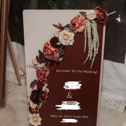 Custom Flower Box  Wedding Welcome Sign