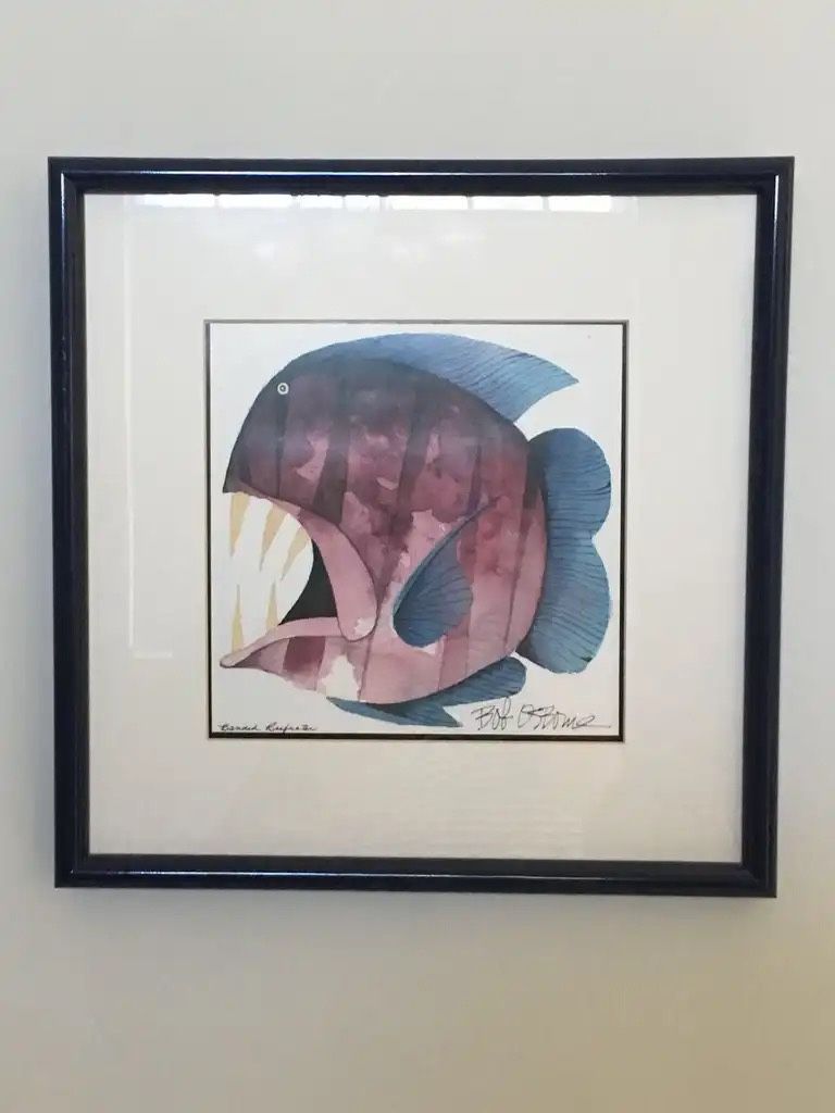 Framed Fish Artwork