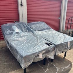 Layla Sleep Hybrid Split King Bed with Adjustable Bases Dual Sides Firmness