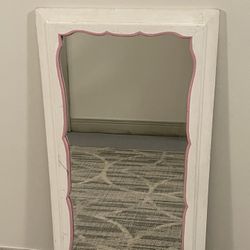 Large (38.5"H), Heavy (approx. 30 lbs), Wood-Framed WALL MIRROR - firm posted price.