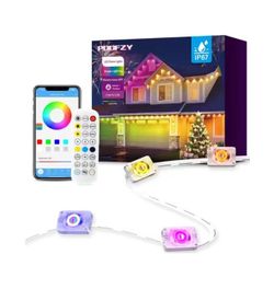 Permanent Outdoor Lights for House,9ft RGB+IC Smart Outdoor Decor, 50 Scene Modes,App