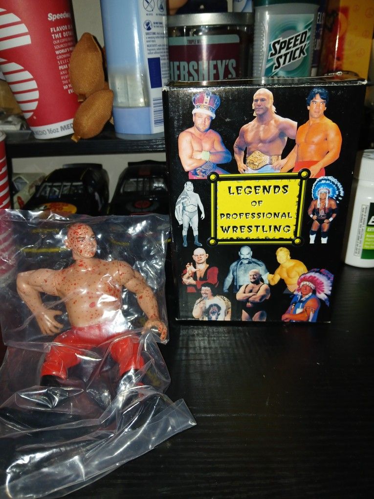 Brand New Legends Of Professional Wrestling Baron Vow Raske Bloody Action Figure
